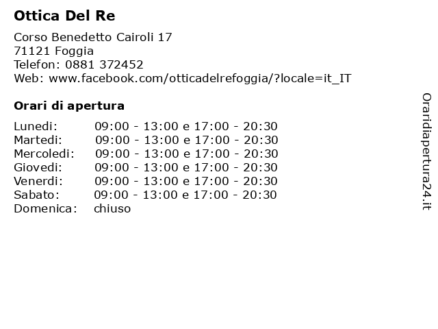 Ottica del re clearance